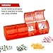 Weekly Pill Organizer - (Pack of 2) Pill Planners for Pills & Vitamins Each Day Week, Four Times-a-Day Medication Reminder, Easy to Read AM/PM Compartments Monday to Sunday for Travel & Purse