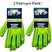 Kamojo Bamboo Gardening Gloves Women Men - Puncture Resistant Gloves 95% Rayon Derived from Bamboo & 5% Spandex - (2-Pairs, Medium)