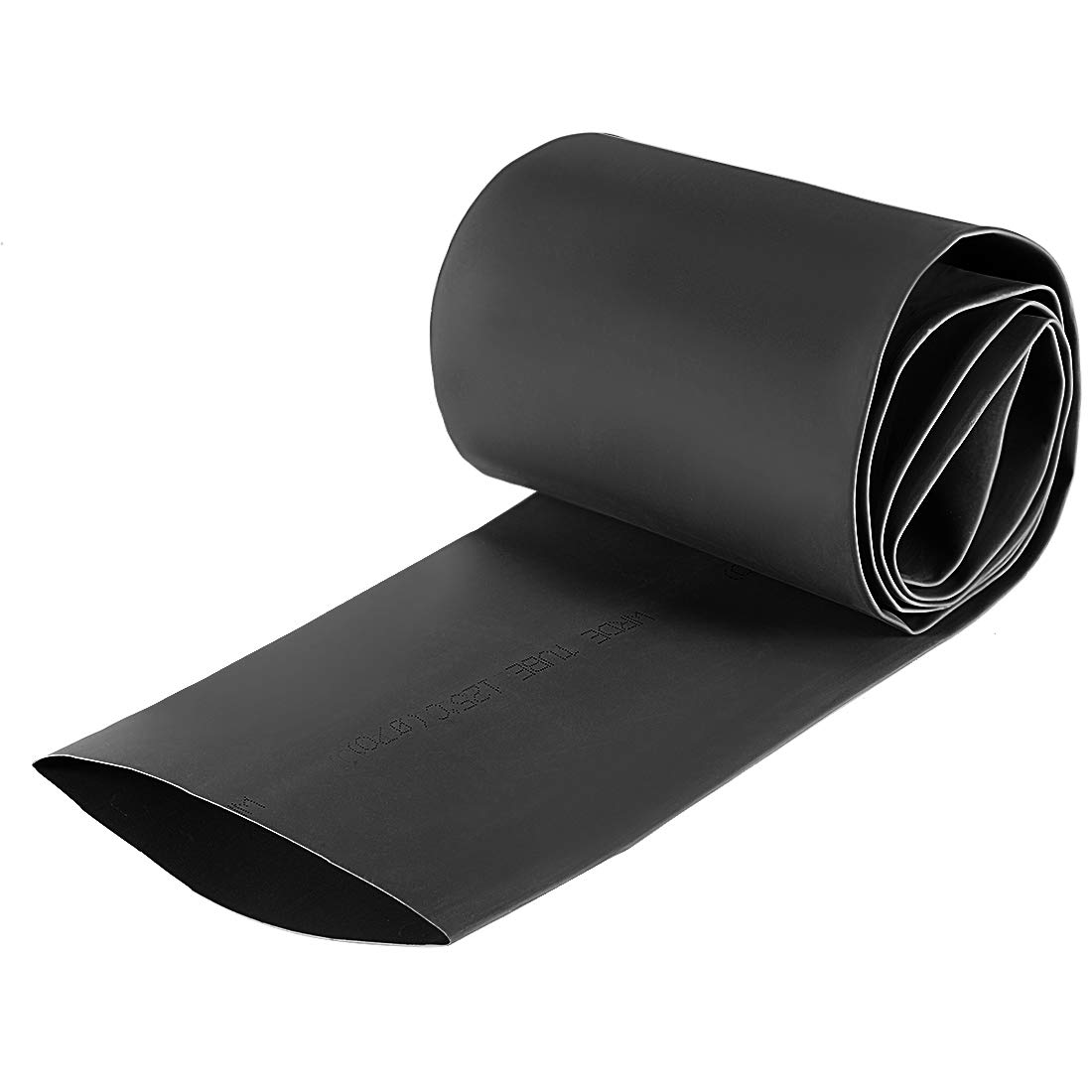 sourcing map Heat Shrink Tubing, 70mm Dia 113mm Flat Width 2:1 rate Shrinkable Tube Cable Sleeve 1m - Black — image 1