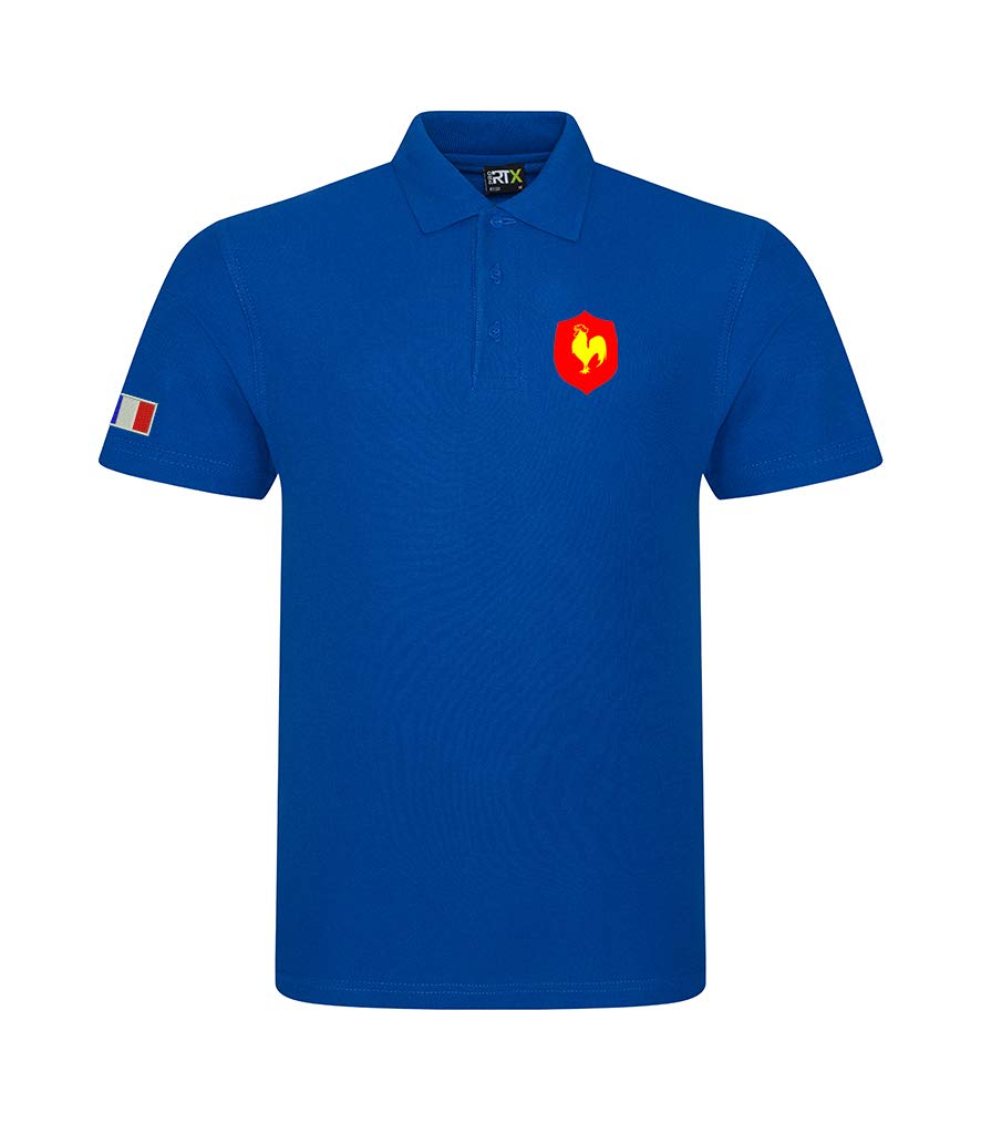 Super Lemon France Rugby Polo - Retro Vintage Blue for Men & Women | Perfect for French Rugby Fans | Sizes XS to 7XL | Ideal for 6 Nations & World Cup (L)