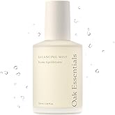 Oak Essentials Balancing Mist | Antioxidant-Rich Rose Water & Aloe Toning Face Mist That Helps Hydrate, Calm, and Refresh, 3.4 Fl Oz