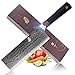 TUO Damascus Cutlery Nakiri Knife 6.5” - Vegetable Cleaver Kitchen Knives - Japanese AUS-10 High Carbon Stainless Steel Cutting Core Blade - Damascus Pattern - G10 Handle - Gift Box - Ring-D Series