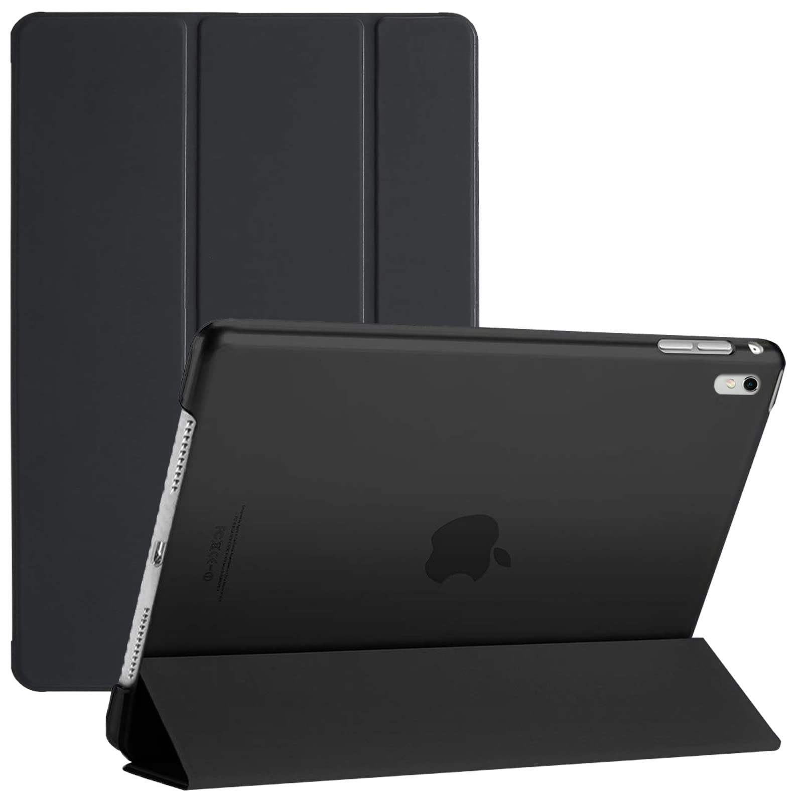 For iPad Pro 9.7 (2016 ONLY) A1673, A1674, and A1675 Magnetic Stand Cover with Automatic Wake/Sleep (Black)