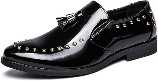 faux patent leather loafers