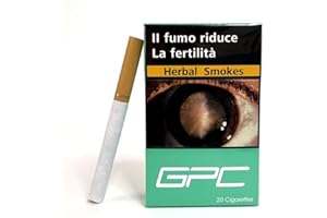 CJINFANOS Smoke Free Herbal Cocoa Cigarettes-100% No Tobacco Free No Nicotine Free 1 Packs of 20 Smokes
