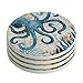 Monterey Bay Octopus 4-Pack Round Absorbent Stone Coasters with Protective Cork Backing Manufactured in The USA