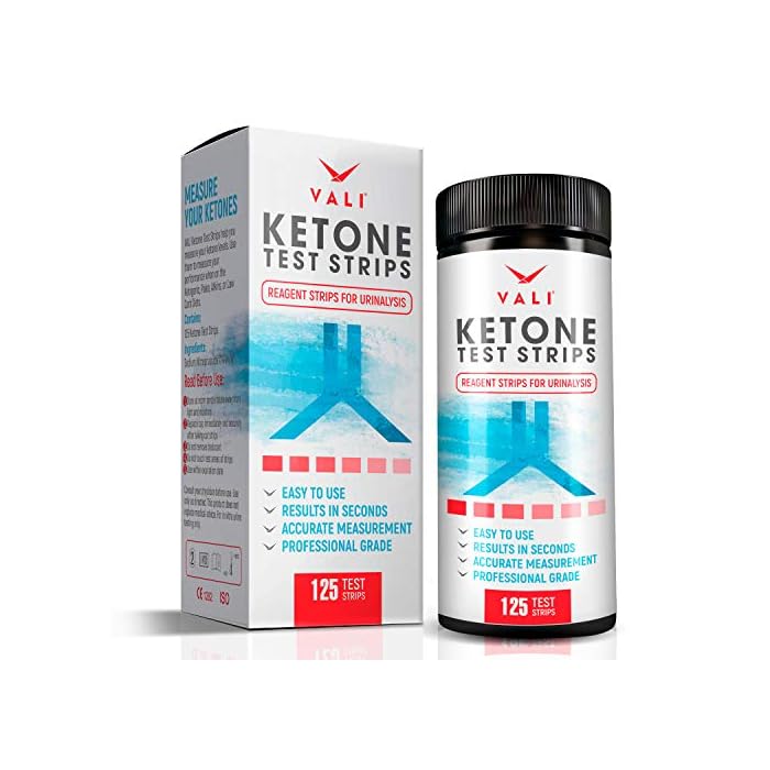 Ketone Test Strips for Ketones Testing - 125 Pack Keto Urinalysis Tester Strips Kit for Ketogenic, Paleo, Atkins & Low…