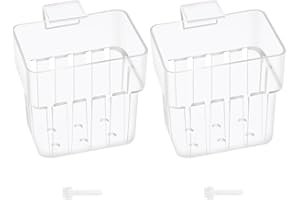 2Pcs Transparent Aquarium Plant Holder - Clear Fish Tank Accessories, Top Acrylic Aquarium Decoration for Aquaponics and Aqua