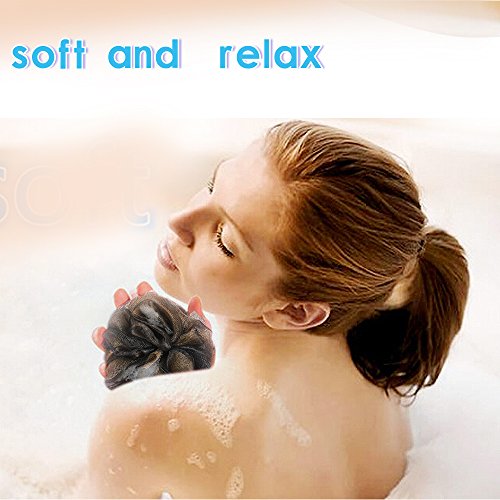 Loofah Bath and Shower Sponge Mesh Pouf Extra Large Mesh Pouf Exfoliating Natural Luxury Botanical Body Wash For Men/women 4x (60g/pcs)