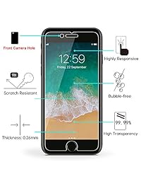 omoton [2 Pack] iPhone Protector de visualización de 7 Protector de visualización de vidrio templado para iPhone de Apple 7 iPhone 6 6S 4.7 inch [Dureza de 9H] [Premium Claridad] [resistente a arañazos]