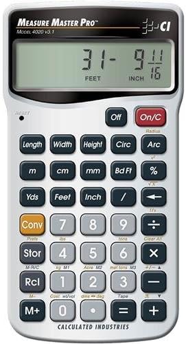 Calculated Industries 4020 Measure Master Pro Feet Inch Fraction And Metric Construction Math Calculator