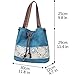 Hiigoo Printing Canvas Shoulder Bag Retro Casual Handbags Messenger Bags (Blue)