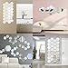 BLEUM CADE Hexagon Mirror DIY 12 PCS Geometric Hexagon Mirror Decoration 3D Mirror Wall Stickers Removable Hexagon Mirror Personalized Art Hexagonal Acrylic Mirror (6.3 inches, Silver)
