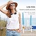 Portable Neck fan personal wearable hands free hanging fan lazy neckband Battery operated fan usb rechargeable necklace sports fan Headphone fan 3 speeds for room office outdoor travel sport-Black