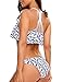 Ekouaer Womens Sexy vintage Printing High Neck Halter 2PCS Bikini Set Swimsuit White S