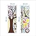 ElecMotive Cartoon Forest Animal Monkey Owls Fox Rabbits Hedgehog Tree Swing Nursery Wall Stickers Wall Murals DIY Posters Vinyl Removable Art Wall Decals for Kids Girls Room Decoration (Giraffe)