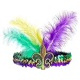 Les Bonnes Temps Carnival Feather Headband