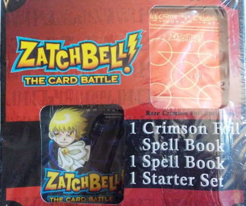 ZATCH BELL! The Card Battle Ultimate Kit Set with 1 RARE RED Foil Spell Book & Starter Set 2