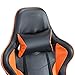 Giantex Gaming Chair Racing Chair High Back Reclining Lumbar Support, Headrest and Footrest Office Swivel Computer Task Desk Gaming Chair (Orange)