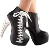 SHOW-STORY-Punk-Two-Tone-Lace-Up-Zip-High-top-Bone-Platform-Ankle-BootsLF80666