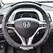 Honda 100% Odorless Car Steering Wheel Cover - Black, Standard (14.5 to 15.5 inch Wheel)