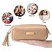 Small Makeup Bag, YM&COCO Cosmetic Bag for Purse Pencil Case Pouch Clutch Bag Organizer with Tassel Zipper - 4 Colors for Choice