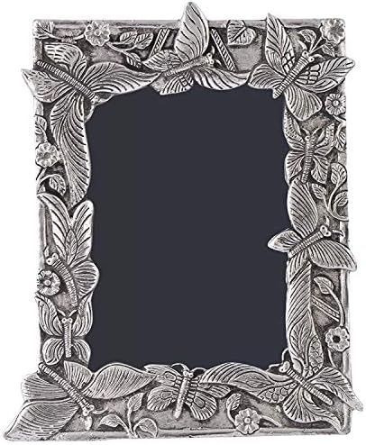 INDOGIFTS Beautiful Handcrafted Antique Butterfly Aluminium Metal Photo Frame