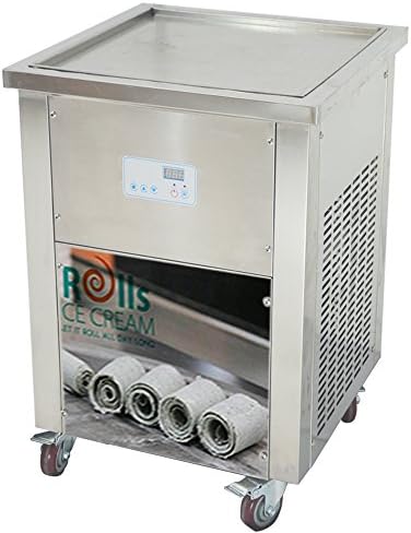 Fry Roll Ice Cream Machine (single square pan), Meelio Flat pan fry ice cream machine