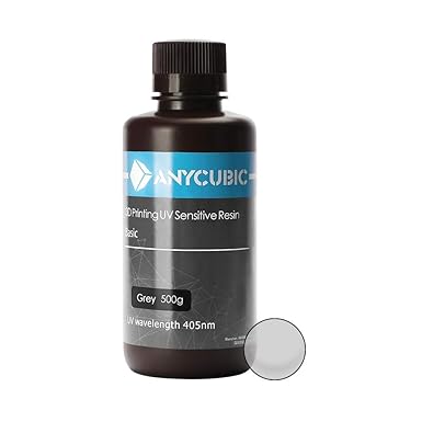 ANYCUBIC LCD SLA UV 405nm Rapid Resin für Photon 3D-Drucker (Grau, 500ml)