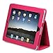 HOT Pink - iPad Pink PU Leather Stand Case (for iPad 1)
