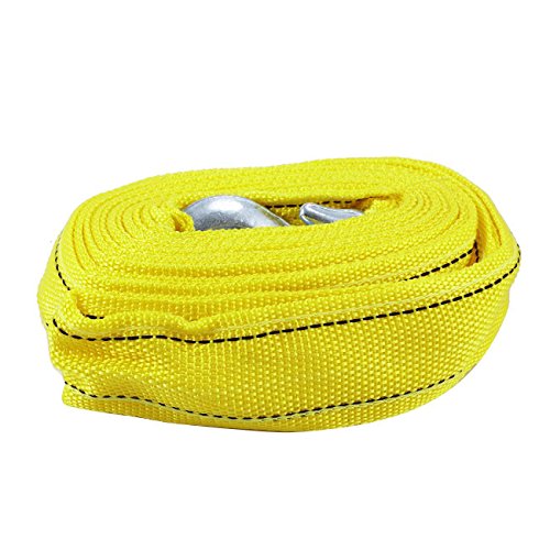POWLAB 13ft/4m 5 Ton Heavy Duty Self-Rescue Car Tow Rope Strap Belt Polyester Strong Hook Towing Cable Trailer For ATV UTV Truck Boat