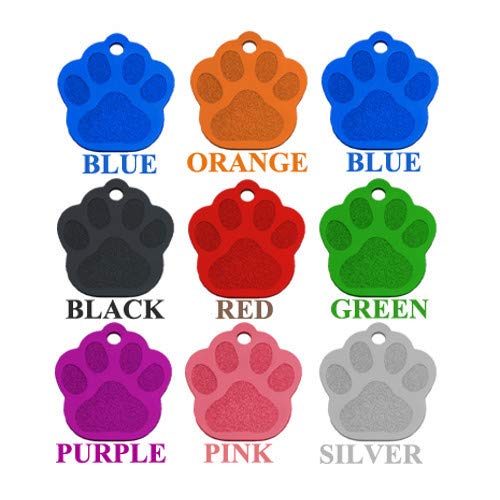 Laser Etched Aluminum Pet ID Tag for Dog & Cat Tag Engraved and Personalized