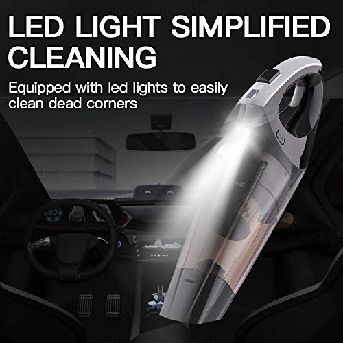 WAKYME Handheld Vacuum Cleaner, Vacuum Handheld, 9000PA Battery 2500mA Power Vacuum Cleaner Wet