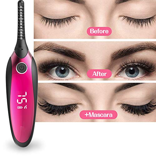 Heated Eyelash Curler, Electric Eyelash Curler, Mini USB Rechargeable
