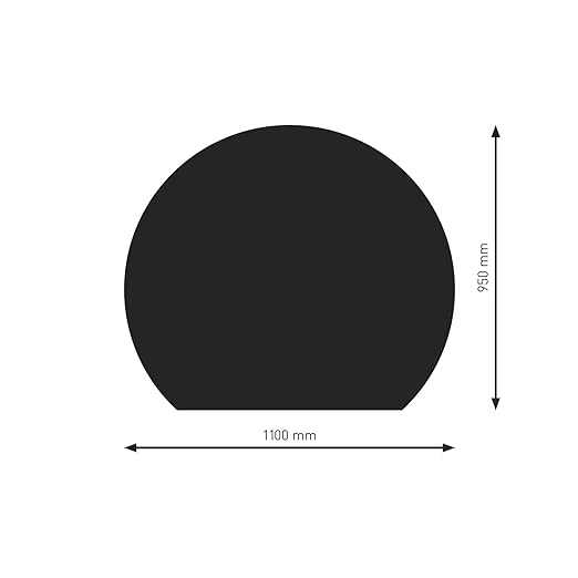 Schindler + Hofmann PU075-1B7-sw Bodenplatte B7 Kreisabschnitt schwarz pulverbeschichtet 1100 x 950 mm