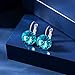 GAEA H Fashion Simple Round Stud Earrings for Women, Crystals from Swarovski Daily Wear for Girls