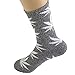 lucky ben 4pair-pack Marijuana Weed Leaf Printed Cotton High Socks, Mix Colors, fit for shoe size 7-11