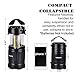 VIBELITE LED Collapsible Portable Outdoor Lantern with Flashlight, Black (Pack of 2)