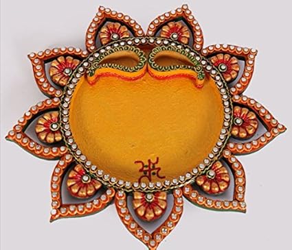 Purpledip Special Puja Thali (10x10 inch)