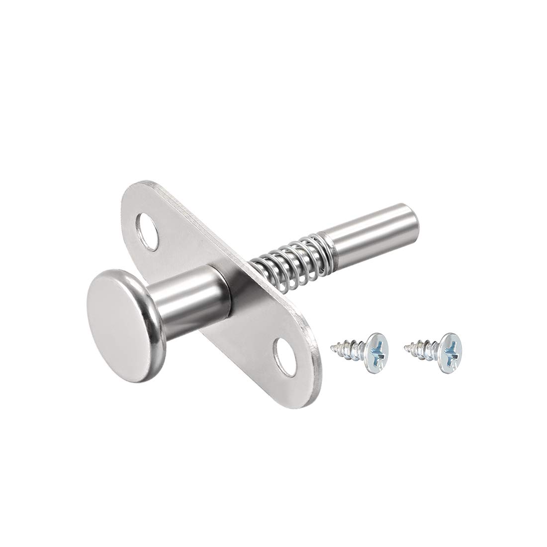 sourcing map Plunger Latches Spring-Loaded Stainless Steel 6mm Dia Head 6mm Dia Spring 50mm Total Length