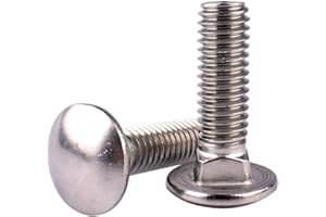 VAMUOEFL 1/4-20 x 3/4" Carriage Bolts Screws, 18-8 Stainless Steel 304, Round Head, Square Neck, UNC Fully Machine Coarse Threaded,20Pcs