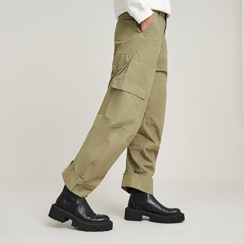 Donna Cargo 3D Boyfriend Pants, Verde scuro (ensis green D26030-C973-6057), 32W / 30L