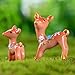Flameer Miniature Garden Decor - 10 pcs Cute Deer Figurines Miniatures Fairy Garden Crafts Decoration Accessories
