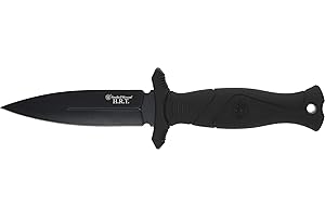 Smith & Wesson 8.5 in High Carbon SS Fixed Blade Knife with 4 in False Edge Blade for Outdoor Tactical Survival and EDC