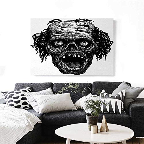 homehot Halloween Modern Canvas Painting Wall Art Zombie Hea