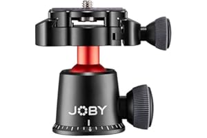 JOBY BallHead 3K PRO, Ball Head for Mirrorless Cameras, Aluminium, Made in Italy,Compatible with the GorillaPod 3K Stand, for Devices up to 3kg, for Professional Photos and Videos - Black, JB91568-BWW