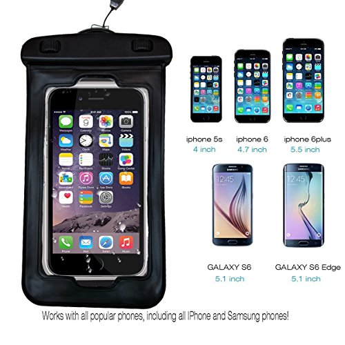 Besula 2 Pieces - Universal Sized Waterproof Smartphone Case – Tried and Tested for 24 Hours – Complete Protection Guaranteed – Perfect for Outdoor Activities - Thumbnail 4