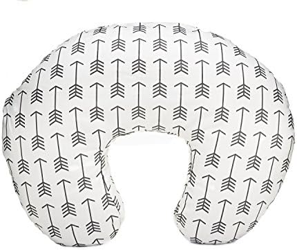 Org Store Premium Nursing Pillow Cover | Slipcover for Breastfeeding Pillows (White w/Gray Arrows)