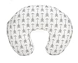 Org Store Premium Nursing Pillow Cover | Slipcover for Breastfeeding Pillows (White w/Gray Arrows)
