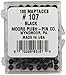 Moore Push-Pin *107 Map Tacks, Black, 100 Tacks